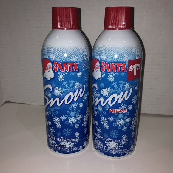 Lot of 2 Santa Fake Snow Spray Flocking Tree & Window Christmas 9 and 10 oz - Picture 2 of 7